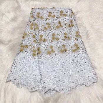 

Swiss Voile Lace in Switzerland High Quality 5Yards Dry lace Fabric Newest Dubai Lace with Stones African French fabric 2020