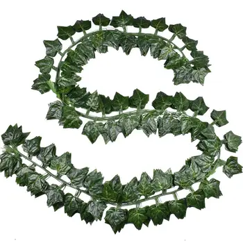 

5Pcs Artificial Simulation Green Plants Leaf Hanging Fake Rattan for Home Wedding ceremony Party Decoration