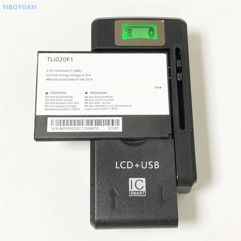 3,8 V 2000mAh TLi020F1 для Alcatel CameoX/5044R/IdealXcite/Verso/U50 батарея+ YIBOYUAN SS-8 зарядное устройство