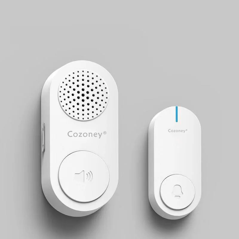 Cozoney Home Security Welcome Wireless Doorbell 180 Meter Remote Smart Chimes Doorbell Alarm 32 Tunes 3 Years BatteryLife