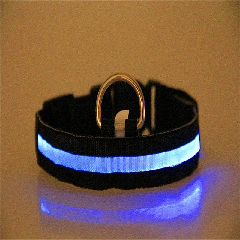Светодиодный ошейник для собак, Перезаряжаемый USB поводок для собак, светодиодный ошейник для собак, светодиодный светильник# FO25
