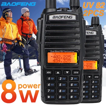

True 8W Baofeng UV82 Walkie Talkie UV 82 Dual Band Hunting Ham CB Radio uv-82 VHF UHF HF Transceiver Two Way Radio FM Radios