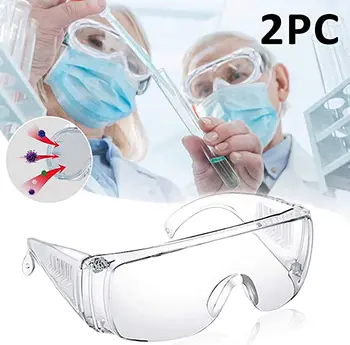 

(Same day shipping) 2x professional safety glasses with integrated side protection - eye protection with clear, fog-free