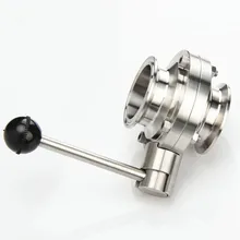 " 51 мм SS304 нержавеющая сталь санитарно 2" Три зажим клапан-бабочка доморощенный пищевой