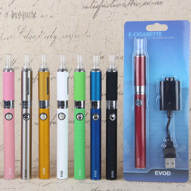 

1100mah EVOD Electronic Cigarette blister kit 1.6ml MT3 Atomizer with 1100mah EVOD Battery ego E Cigarette Kit