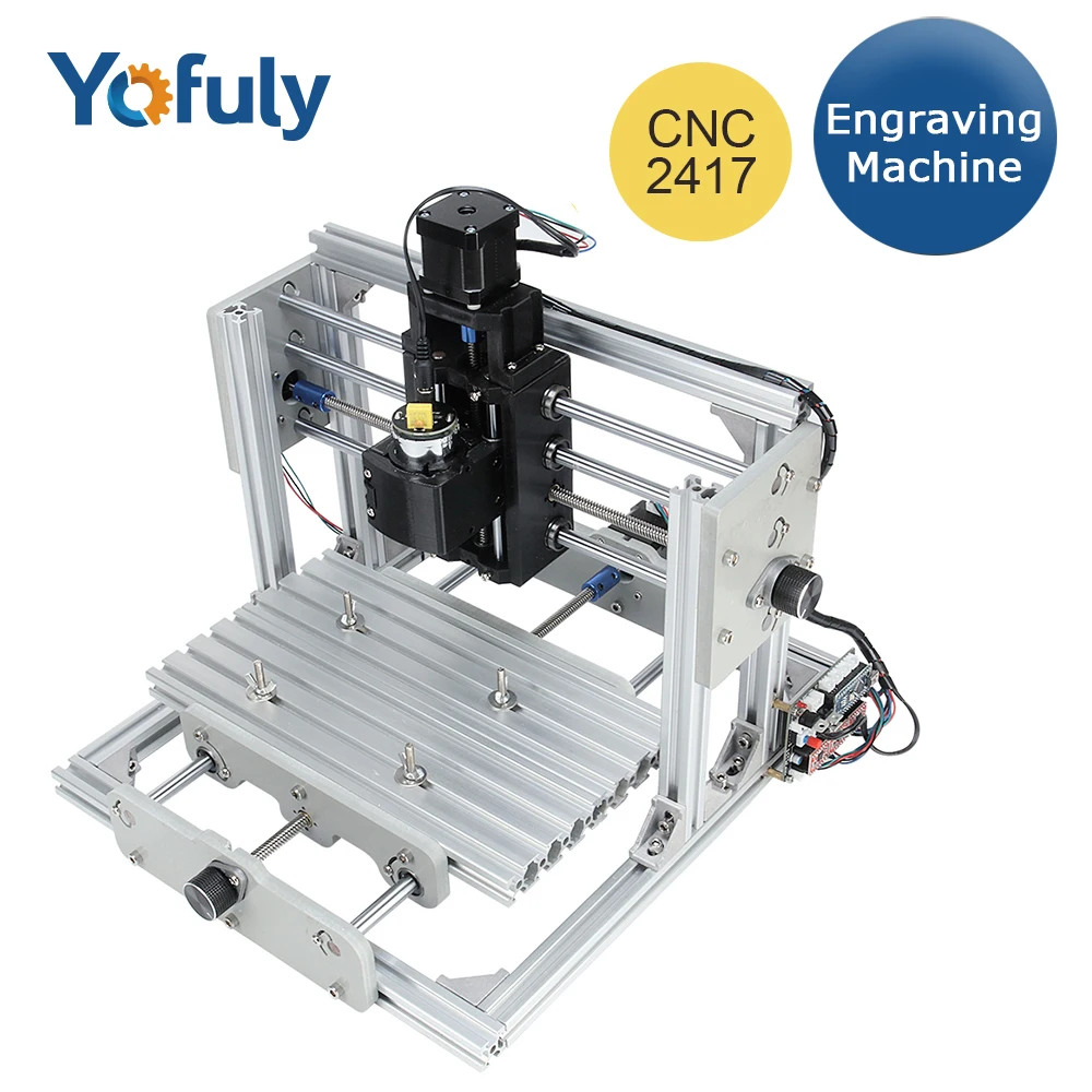 

CNC 2417 Laser Engraving Machine GRBL Control DIY Mini Wood Router 3 Axis Aluminum Metal Milling Machine with 775 motor