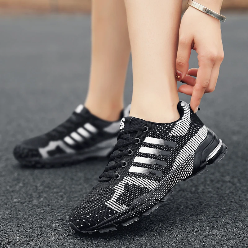 Мужские кроссовки; легкие повседневные кроссовки Flyknit; удобные дышащие модные износостойкие кроссовки для тренировок; Прямая поставка; AODLEE