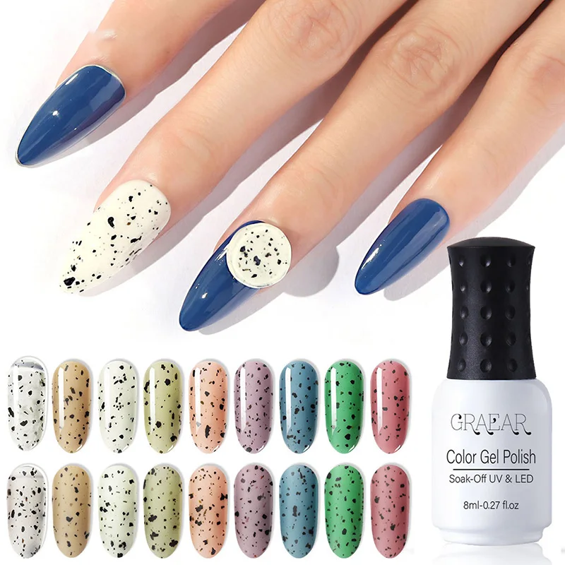 8ml Eggshell Gel Nail Polish Semi Permanent Solid Yogurt Gel Jelly