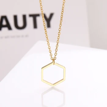 

DOTIFI Stainless Steel Necklace for Women Geometric Necklace Chain Pendant Engagement Jewelry