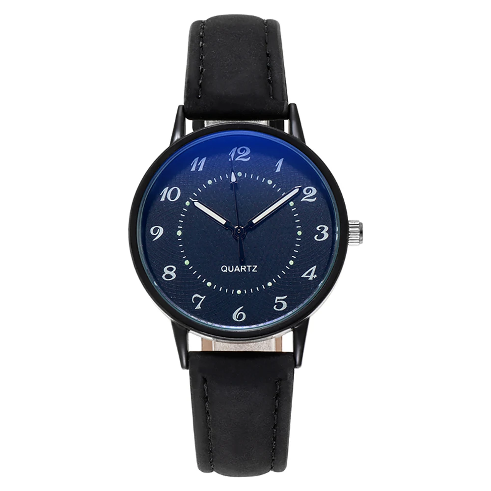 Classic Women's Casual Quartz Leather Band Strap Watch Round Analog Clock Wrist Watches Luminous Hands Wrist Clock Waterproof afbeelding
