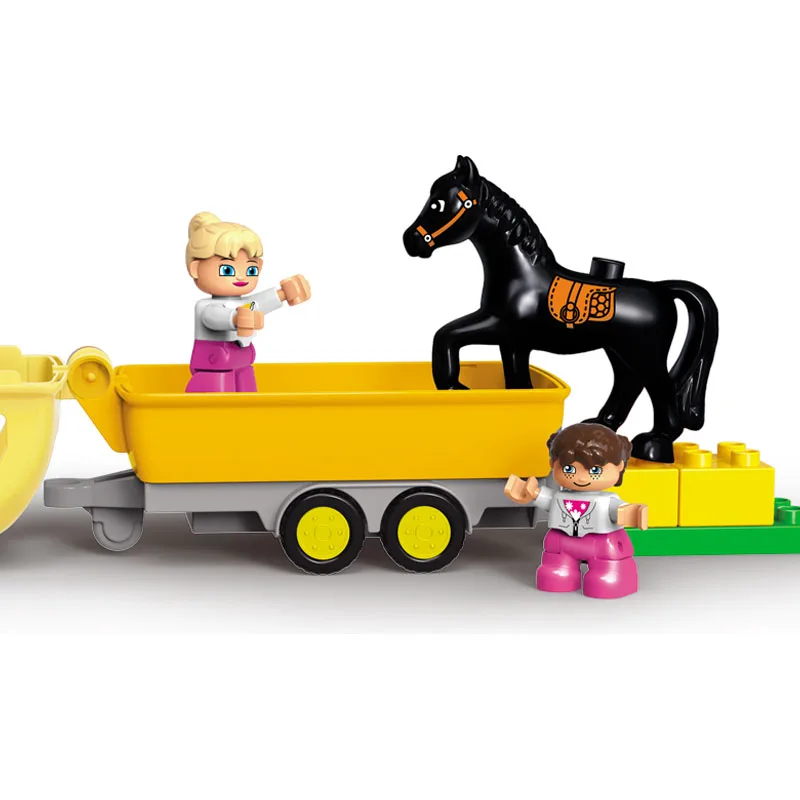 

GOROCK Friends Pink City Girl Princess Figure Family House Colourful Kids Building Block Educational Baby Toys Gifts