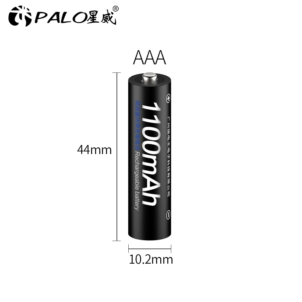Palo 1.2v Ni-mh Aaa 1100mah Bateria Recarregável para Microfone de Controle Remoto com Display Lcd Carregador Inteligente para aa Aaa Bateria - Image 2