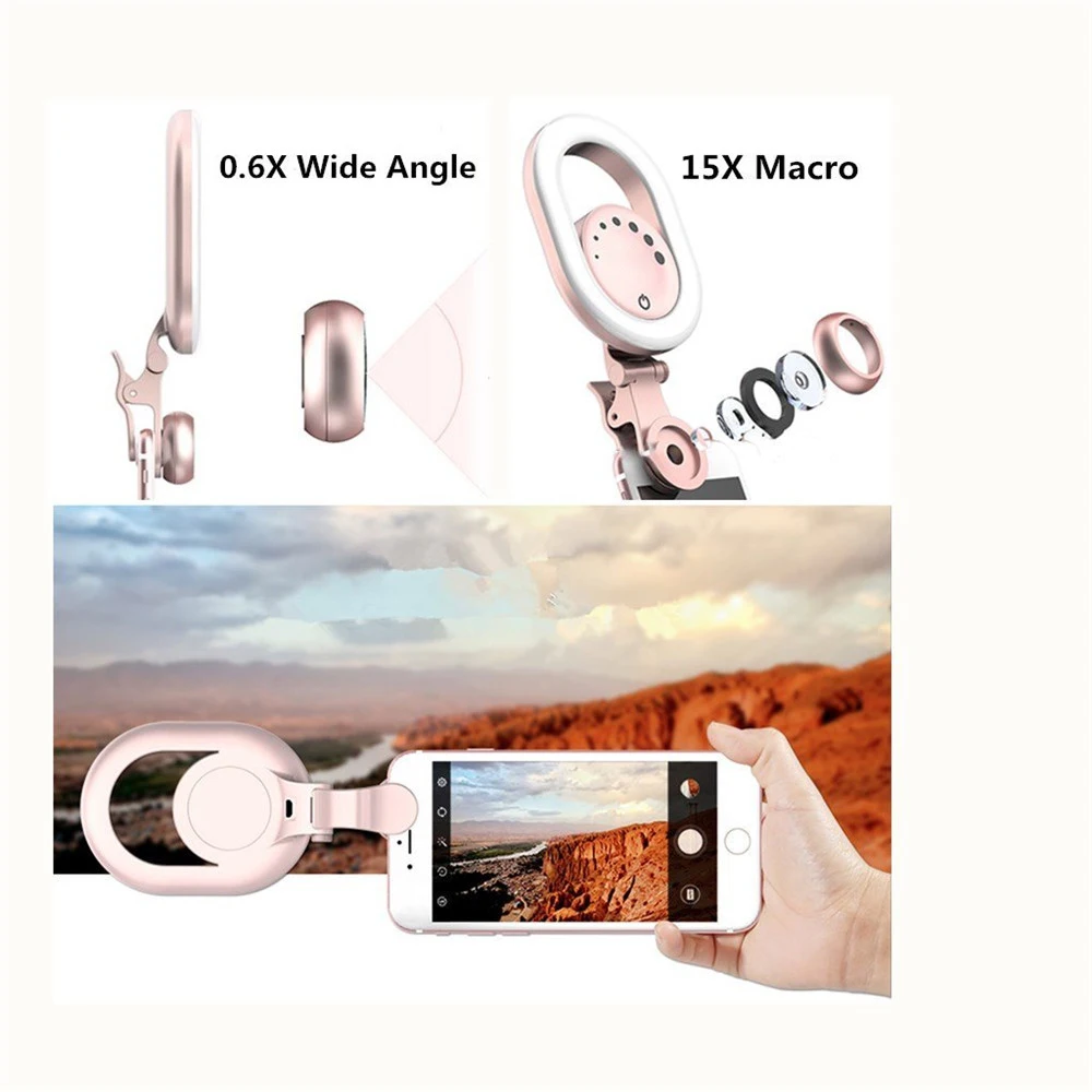 MAMEN Selfie Ring Light фотография освещение светодиодный с регулируемой яркостью для Youtube