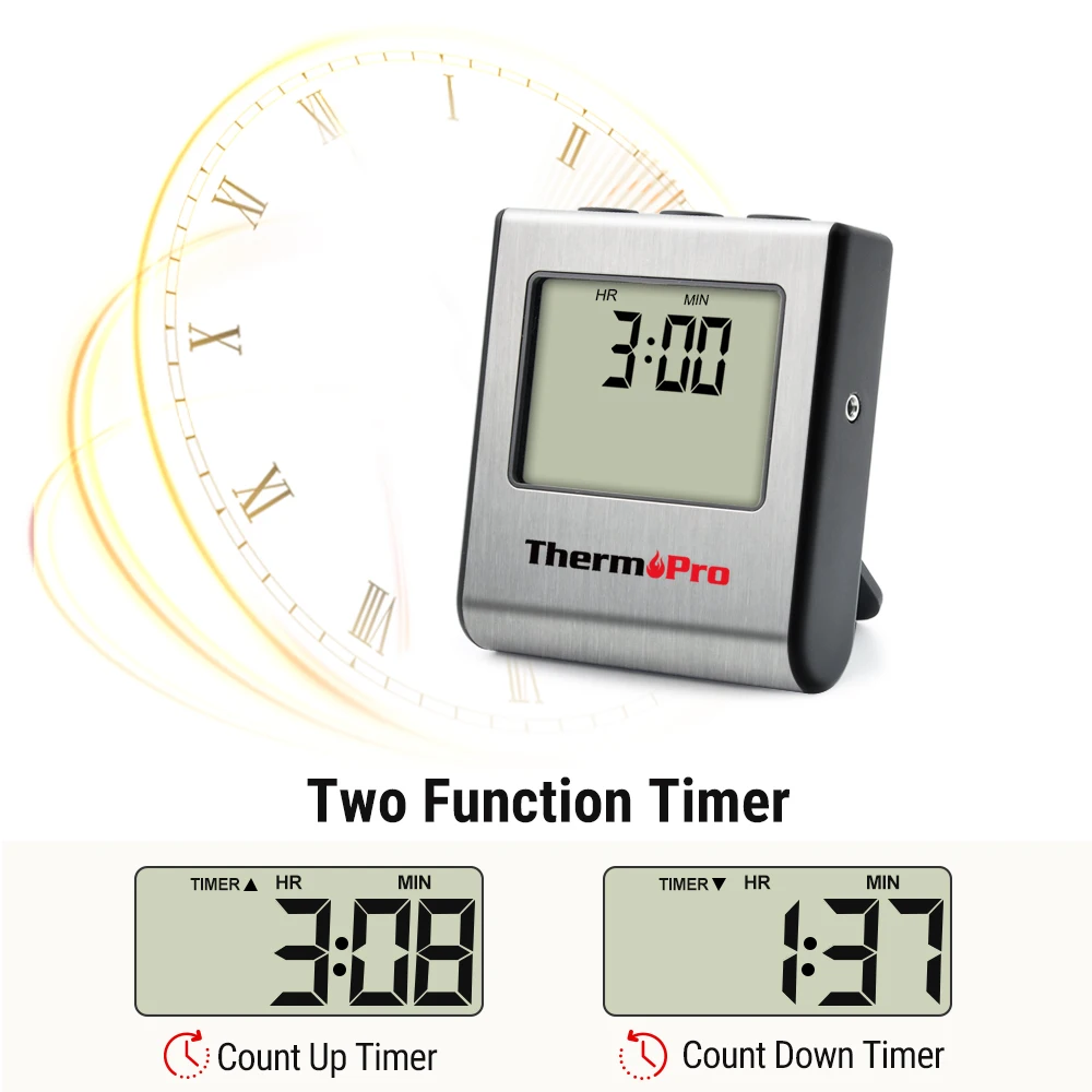 ThermoPro TP-16 цифровой термометр для духовки коптильня конфеты жидкость кухня приготовление пищи гриль мясо барбекю термометр и таймер