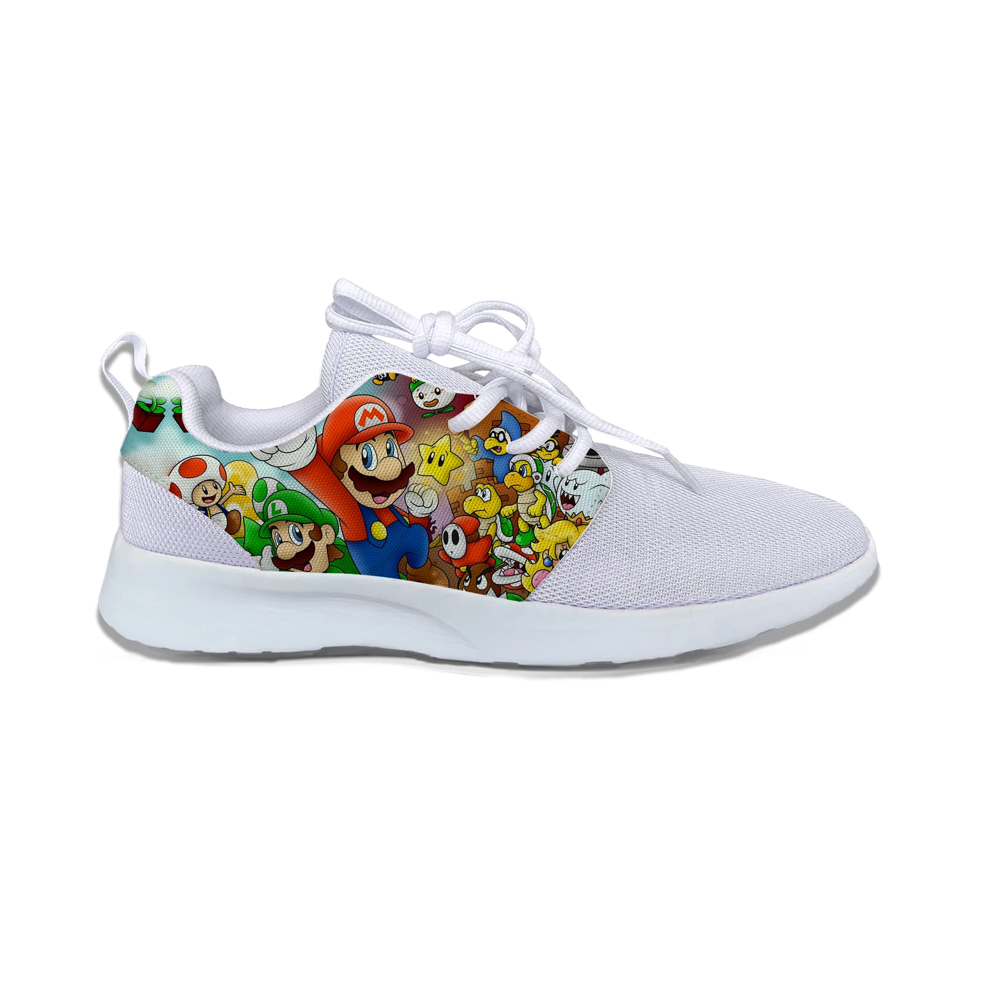 mario5 Игра Марио Горячая Супер Мода крутой мультфильм дети дышащие Спортивные кроссовки Забавные милые кроссовки подарок для мальчиков девочек детей - Цвет: mario5