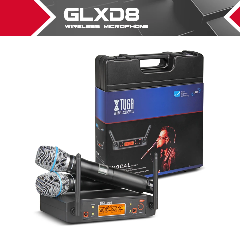XTUGA Portable UHF Microphone System with carry