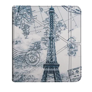 

45# Case Cover for All-new Kobo Libra H2O 7 Inch e-Books,Premium PU Leather Multiangle Stand Shell Cover with Auto Sleep/Wake