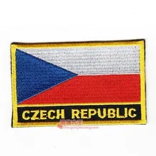 Нашивки для вышивки с национальным флагом и чешским флагом, нашивки с железом на 8,0x5,0 см, нашивки на заказ