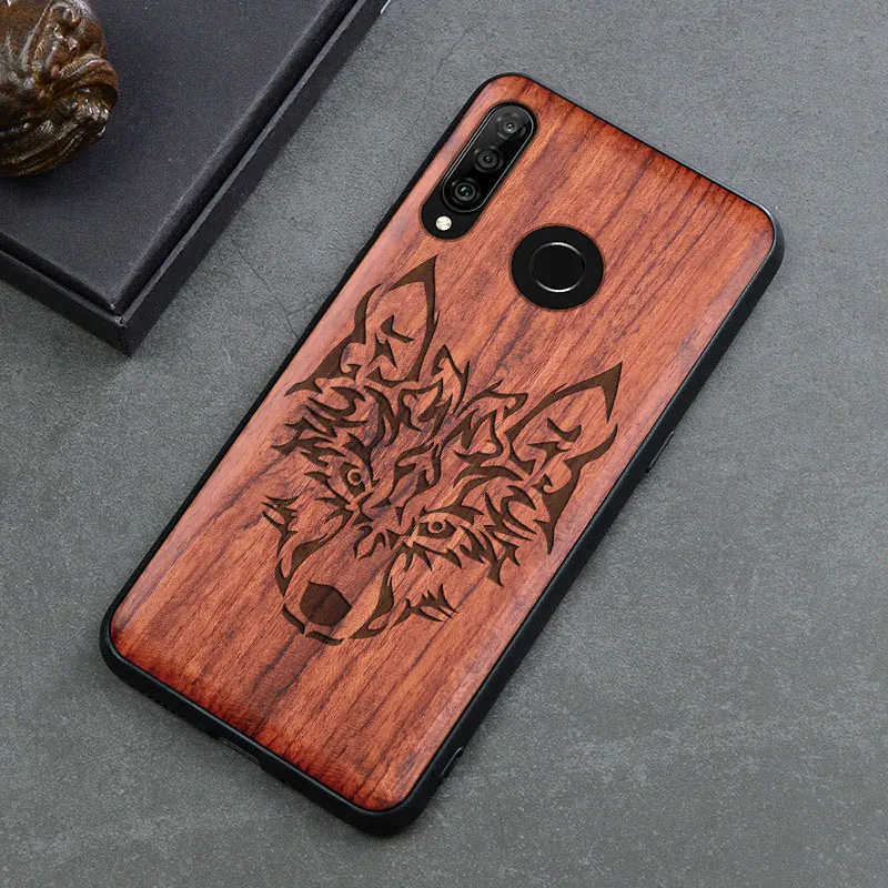 Деревянный ящик для huawei P20 30 Коврики 10 20 30 Lite Pro Nova для детей 4, 5, из натурального дерева, TPU чехол для телефона для huawei Honor 10 20 8X Max 9X
