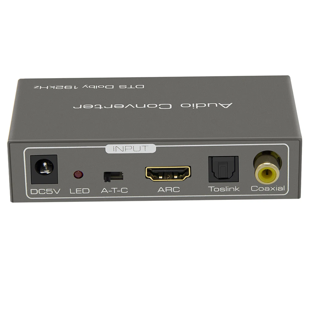 ARC аудио адаптер HDMI аудио экстрактор цифро-аналоговый аудио конвертер 192 кГц коаксиальный toslink в аналоговый 3,5 мм разъем выход