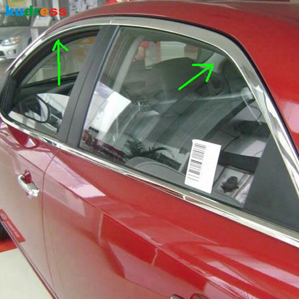 Для Kia Forte 2010 2011 2012 Стайлинг автомобиля нержавеющая отделка окна верхний порог