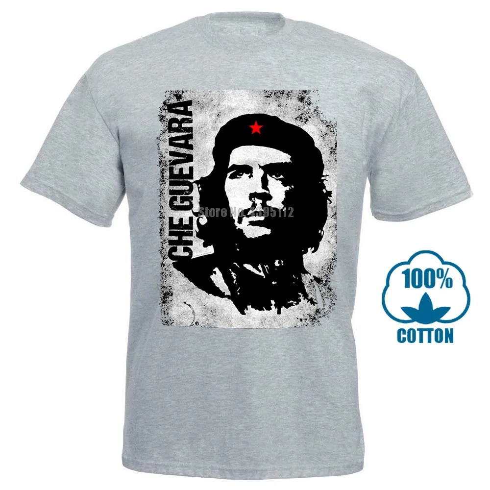 Официальный Che Guevara Винтажная Футболка революционная Легенда - Цвет: Серый