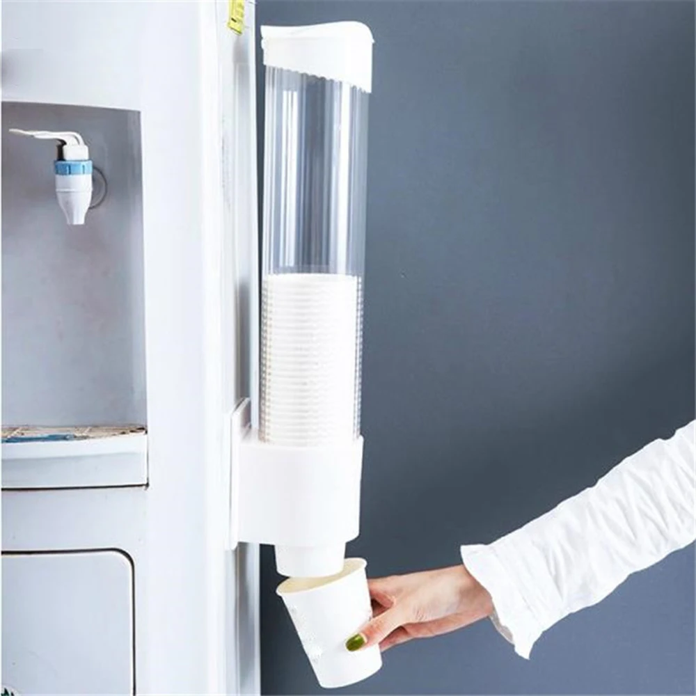 70Cups Plastic Paper Cup Holder Automatic Water Dispenser Cup Holder Disposable Paper Cup Rack