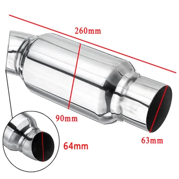 

Hot 2.5" Car motorcycle exhaust system Muffler tail pipe Universal Stainless steel 51mm 63mm mufflers Silencer Resonato
