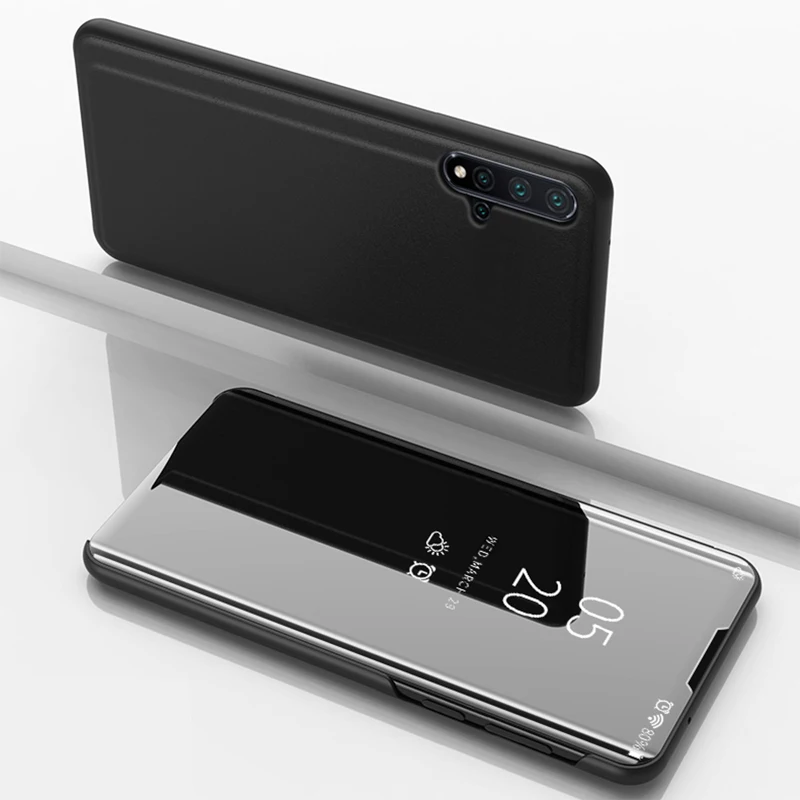 Deyonta Прозрачный чехол для huawei Nova 5 5i, умный зеркальный флип-чехол для huawei P Smart Z Honor 9X Pro P20 lite, чехол