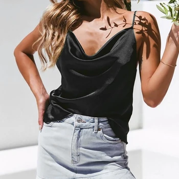 

2020 Women Plain Sleeveless Strappy Spaghetti Strap Camisole Summer Fashion Vest Tank Casual Ladies Clothes New Blusas Camis