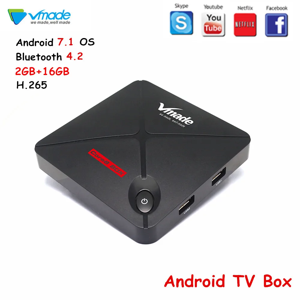 ТВ приставка Vmade V9 PRO Android 7 1 Восьмиядерный процессор Amlogic S912 Bluetooth 4 2 H.265 Гб 16
