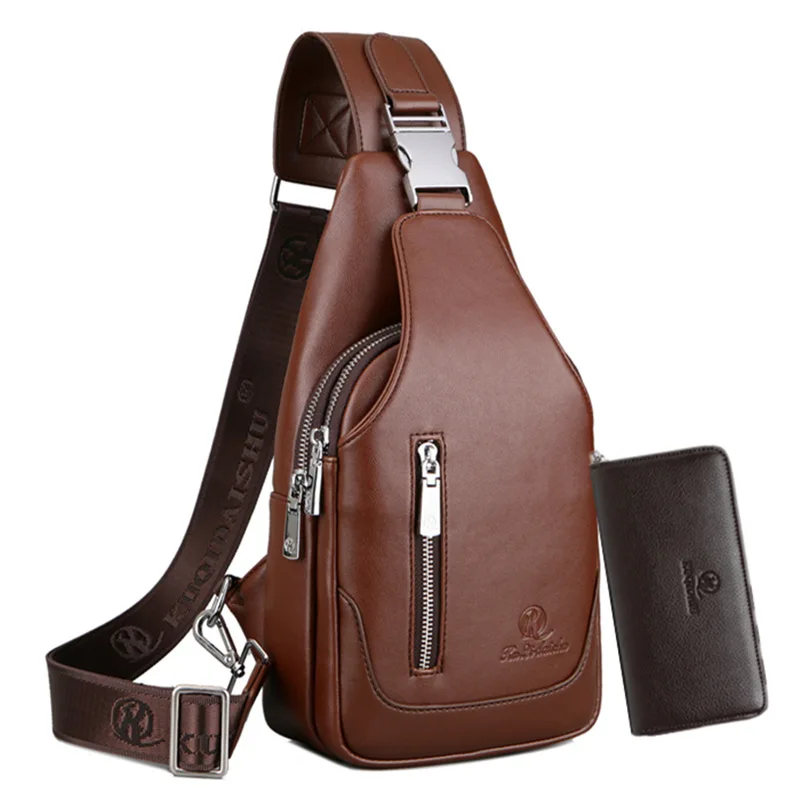 

Daishu Men Chest Pack Men's Korean-style Shoulder Bag Hot Selling Shoulder Bag ruan pi bao Waterproof Casual Chest Backpack