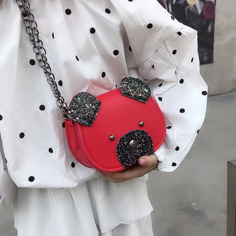

Korean-style CHILDREN'S Cartoon Cute bear bao Versatile Men And Women Children Sequin Mini Small Bag Versatile Purse