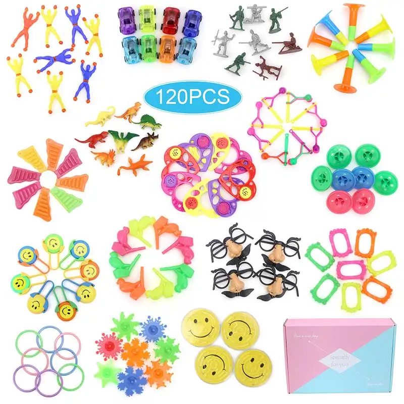 Разноцветные маленькие игрушки набор Подарки праздничные вечерние поставки Забавный детский подарок на день рождения прочный Пластик 120 шт