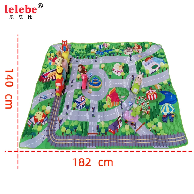 Baby playing gym mat 2020 NEW Hot Sale Infant Plush felt outdoor game blanket waterproof felt mat plush educational toys 5