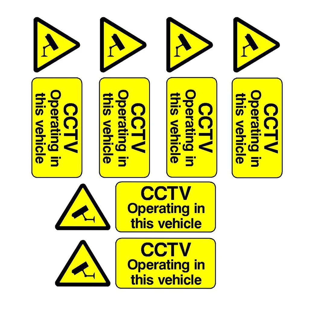 

CCTV Operating In This Vehicle Stickers Car Taxi Uber Bus Van Truck Cab