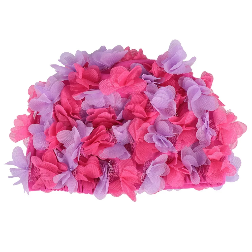 1PC Swim Cap Comfortable 3D Flower Hat Swimming Breathable for Girls ) | Спорт и развлечения