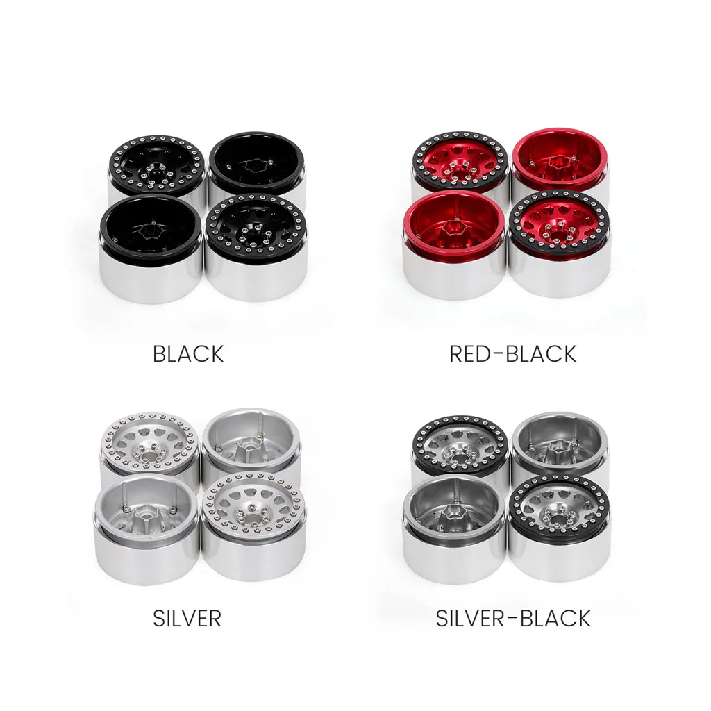 

4PCS 1/10 RC Car Metal 2.2inch Beadlock Wheel Rims for Traxxas Hsp Redcat Rc4wd Tamiya Axial scx10 D90 Hpi RC Crawler