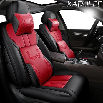 

KADULEE Custom Leather car seat covers For Hyundai Veloster LAFESTA Coupe Azera Grand SantaFe Veracruz Equus Rohens car seats