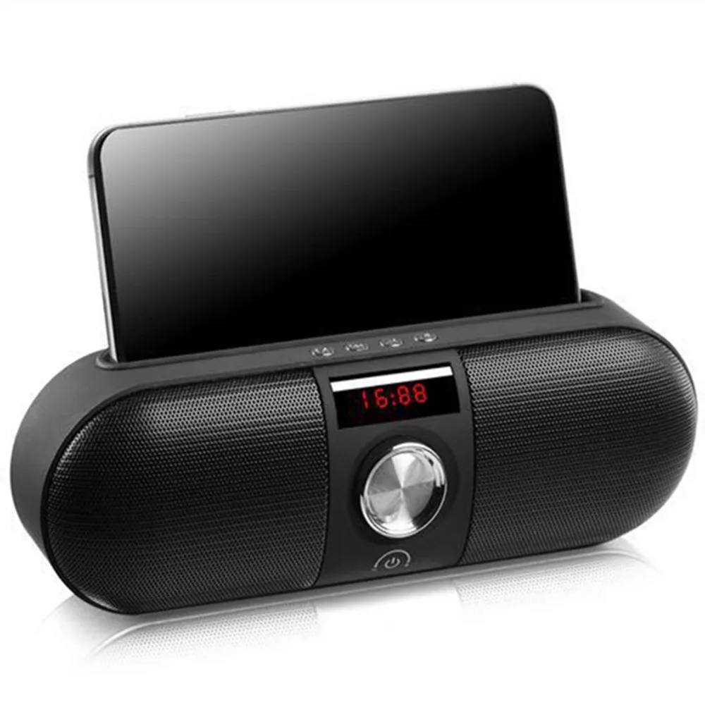 HYASIA Bluetooth аудио колонка мобильный телефон кронштейн Многофункциональный сабвуфер Tf карта fm-радио Aux Mp3 Музыка играть открытый динамик - Цвет: Черный