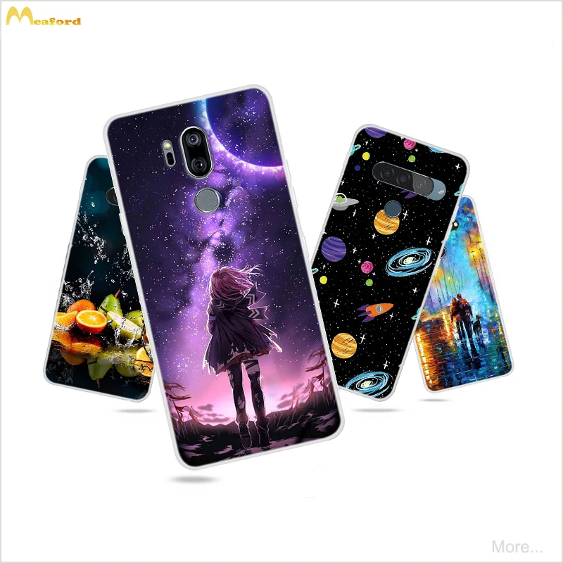 

Cases For LG V30 Silicone For LG V40 V50 V60 ThinQ Soft TPU Phone Cover For LG Q70 Q60 V30 G7 G8 G8S ThinQ Color Printed Coque