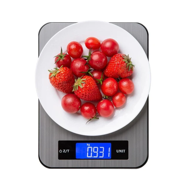 Balança digital eletrônica precisa de 5kg, aço inoxidável, alimentos,  cozinha, café, cozimento, bateria aaa kg/lb/oz/g - AliExpress