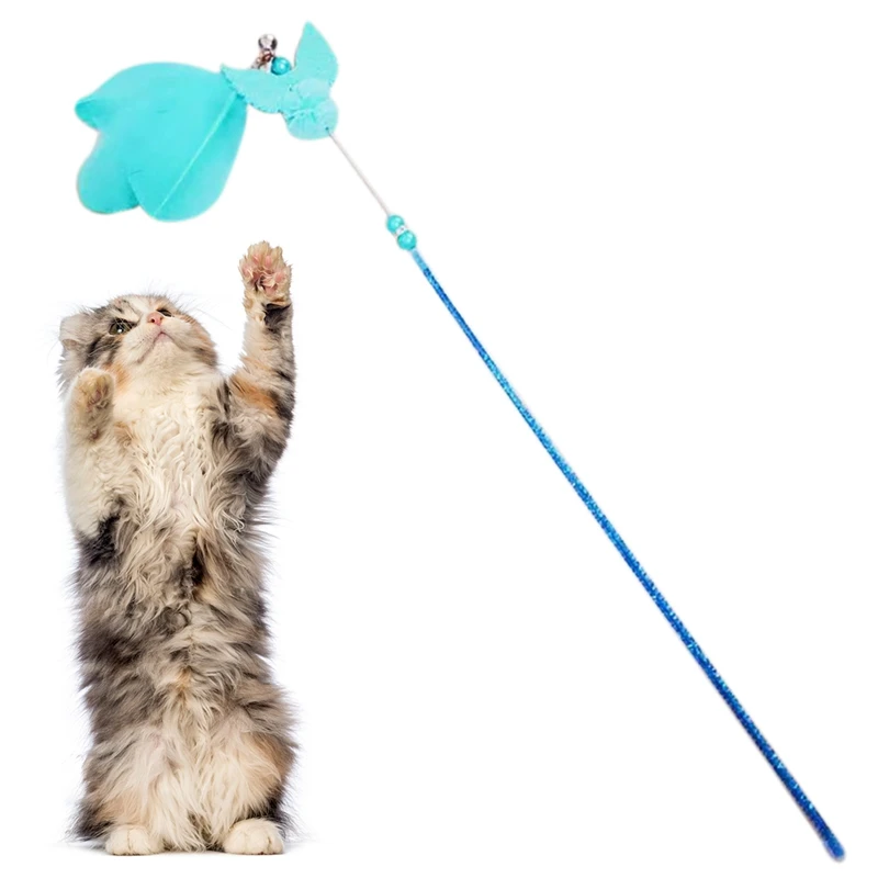 

Игрушка для кошки "Дразнилка" палочка выдвижной котенок палочка с колокольчиком кошачья интерактивная игрушка забавные товары для домашних животных крыла Cat Дразнилка перо ПЭТ тизер палочка