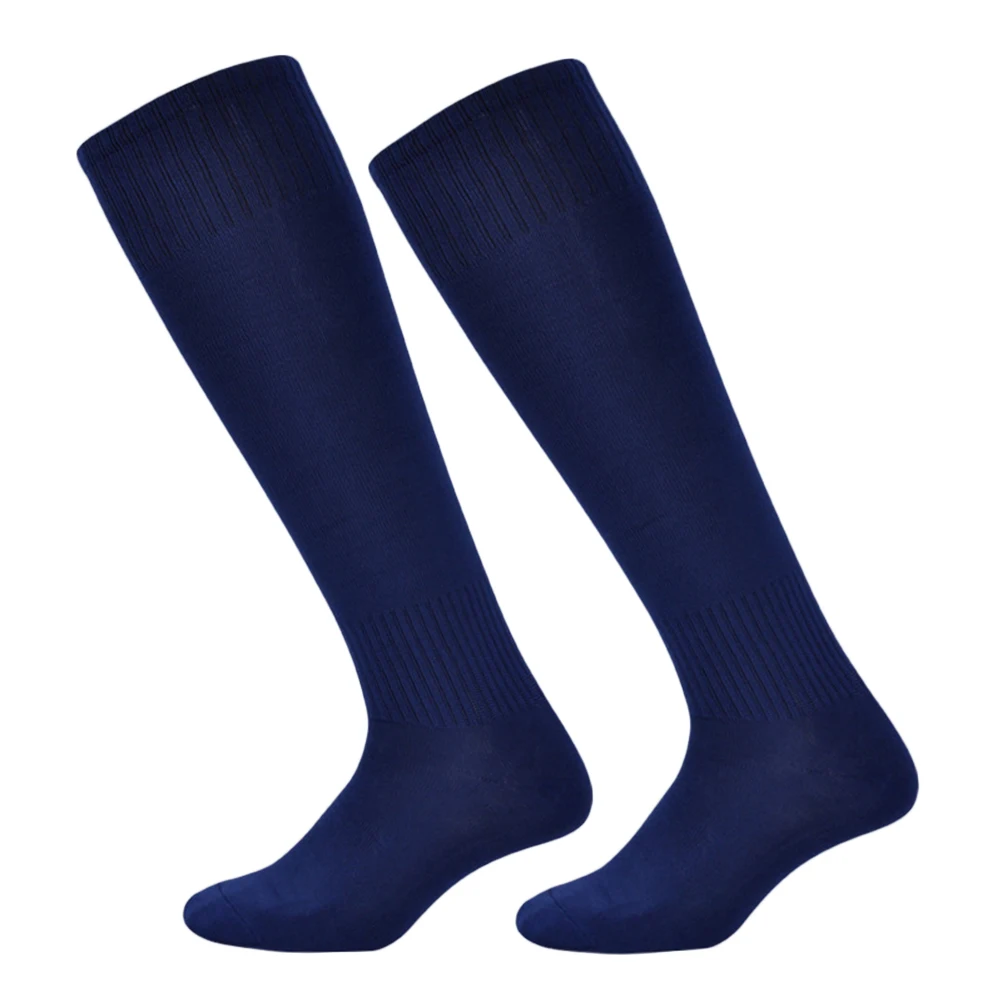 Баскетбольные Бейсбольные мужские длинные носки из полиэстера для игры в регби, футбольные носки, чулки, спортивные носки до бедра, плотные носки для хоккея выше колена - Цвет: Royal Blue
