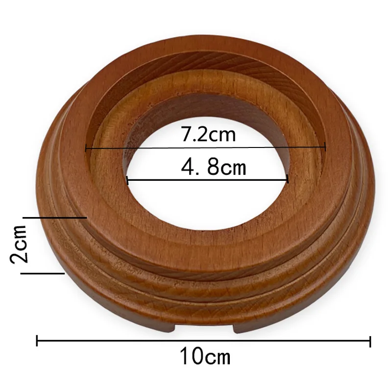 acessórios do interruptor de madeira base redonda diâmetro do furo mm retro interruptor soquete base de madeira marrom cor de madeira primária