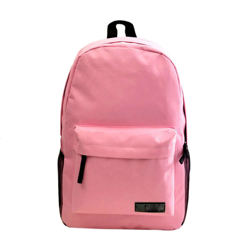 Модный простой женский холщовый рюкзак школьный рюкзак