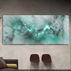 Wangart light blue Cloud Abstract Oil Painting Think Independe Wall Picture For Living Room Canvas Modern Art Poster And Print ► Photo 2/6