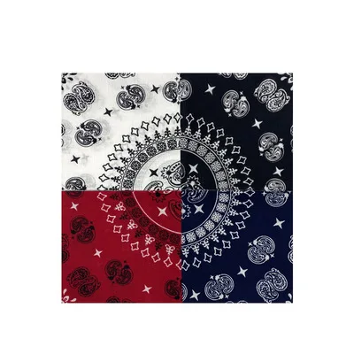Cotton Double Paisley Punk Hip Hop Headwear Kerchief Bandanas Foulard Neckerchief Square Scarf for Women/Men/Boys/Girls cycling bandana bandana headscarf cotton bandana bandana neck cover multifunctional bandana motorcycle bandana camouflage bandana