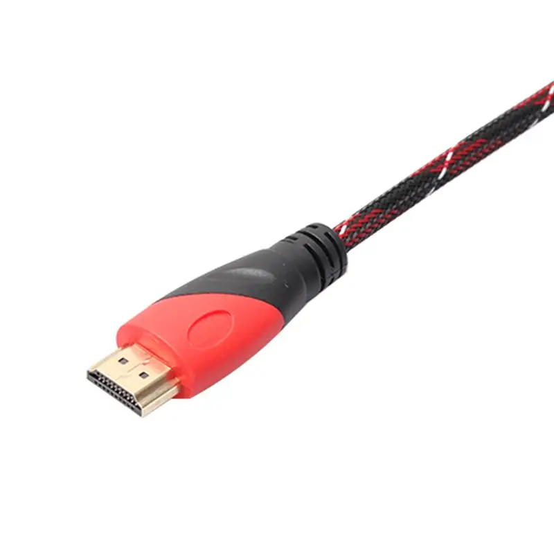 Позолоченный hdmi кабель HD видео кабель аудио кабель hdmi кабель двухцветный режим красный и черный сеть 3 м