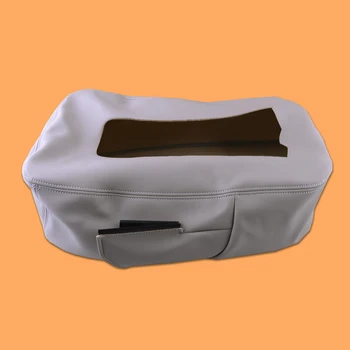 

Gray Microfiber Leather Console Lid Seat Armrest Top Cover fit for Silverado Suburban Tahoe Sierra 2013 2012 2011 2010 2009-2007